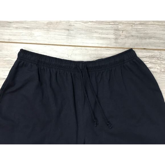 Karen Scott Navy Blue XL Short Cotton Blend Soft Drawstring Pants Side Pockets - Picture 2 of 4